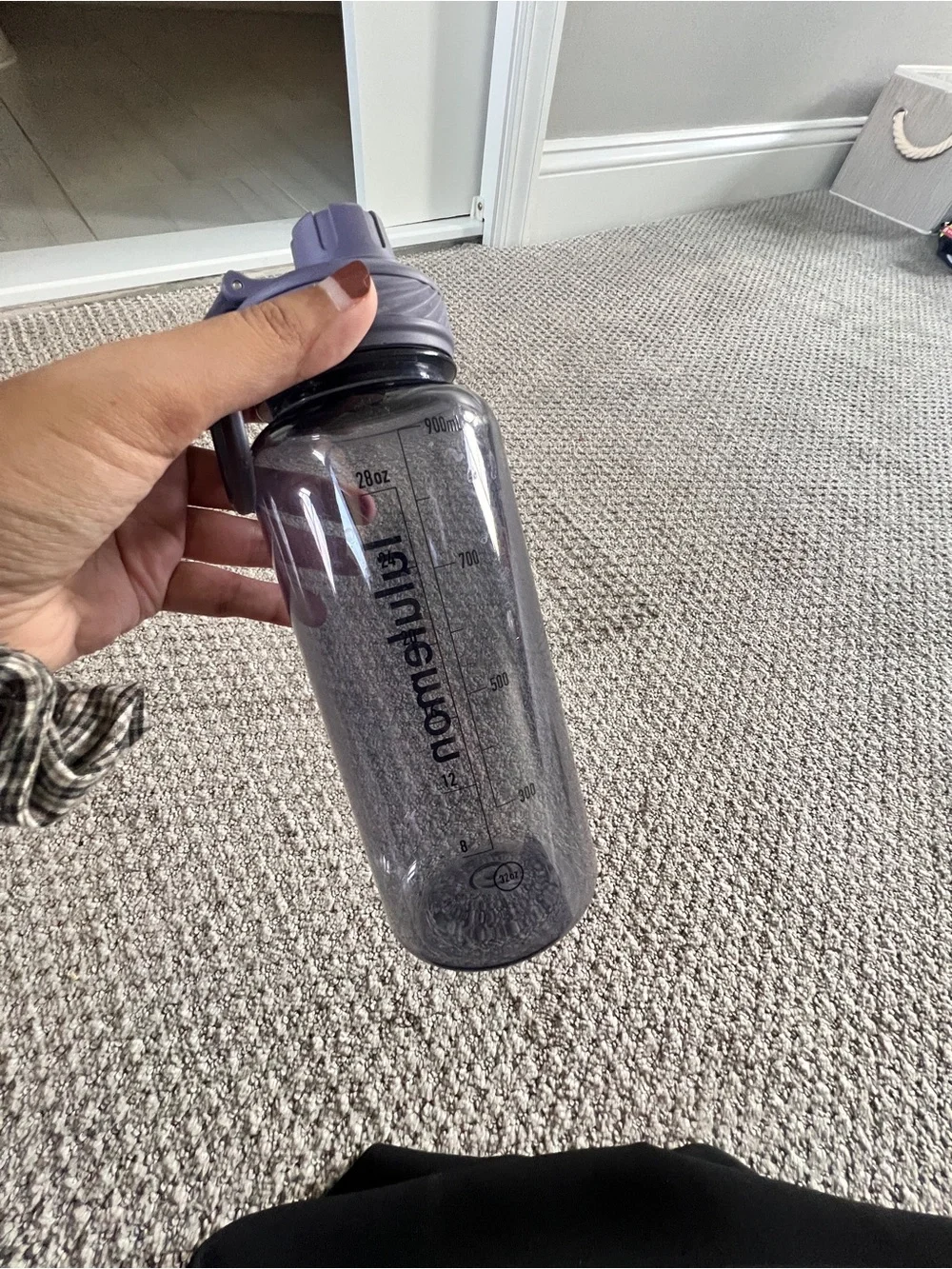 lululemon athletica Lavender and Smoke Clear Water Bottle